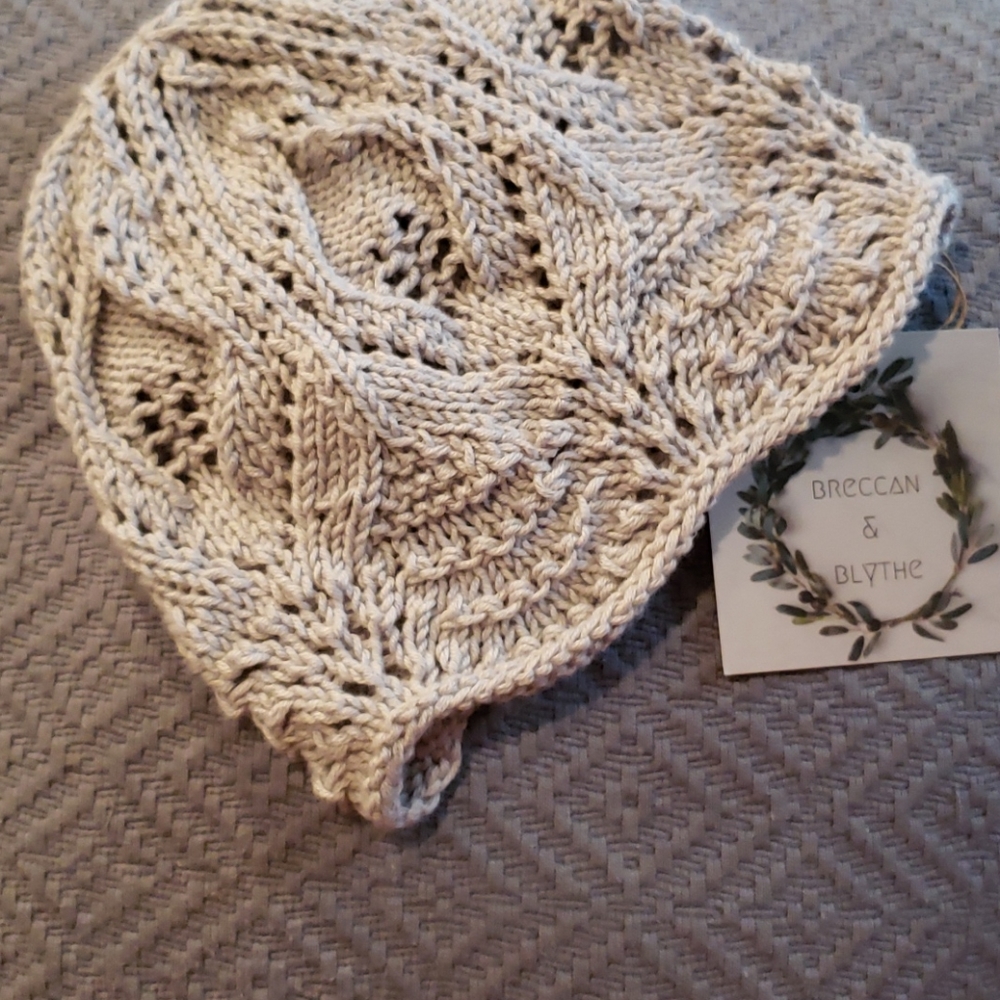 Hand-knit Lace Beanie